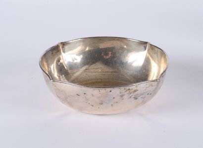 Small silver bowl 925 thousandths with pinched...