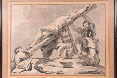 null Gravure en noir XIXème siècle

"La Crucifixion"

Dim. à vue : 27,5 x 17,5 cm...