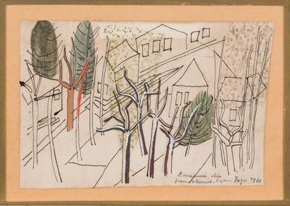null Suzanne ROGER (1899-1986)


Lannemezan, 1961


Indian ink, watercolor and gouache,...