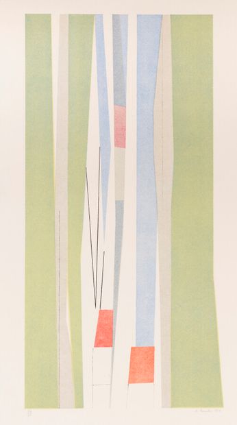 null André BEAUDIN (1895-1979)


Flying Leaf, 1964


Artist's proof, color lithograph,...