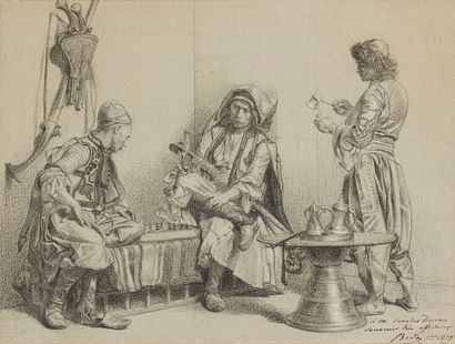 null Alexandre BIDA (1813-1895)


Soldats ottomans jouant aux échecs


Dessin à la...
