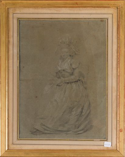 null FRENCH SCHOOL OF THE END OF THE 18th CENTURY


Portrait of a seated woman


Black...