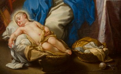 null Attributed to BENEDETTO LUTI (1666-1724)


The sleep of the Child Jesus watched...