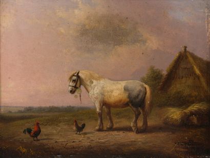 null François VAN DEVERDONK (1848-1875)


Horse and rooster


Panel signed lower...