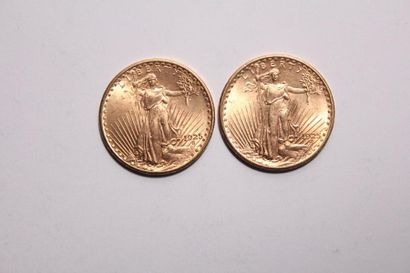 null USA : 2 pièces de 20 Dollars Saint Gaudens 1925
