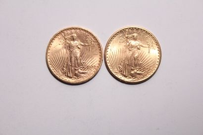 null USA : 2 pièces de 20 Dollars Saint Gaudens 1922 et 1925