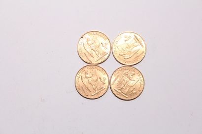 null 4 pièces de 20 Francs or au Génie