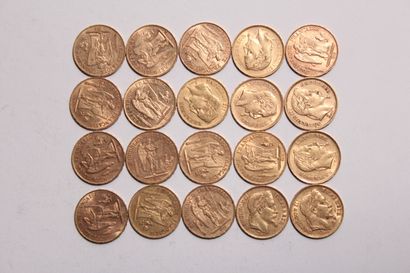 null 20 pièces de 20 Frs or Napoléon III Tête laurée (7), Génie (13)
