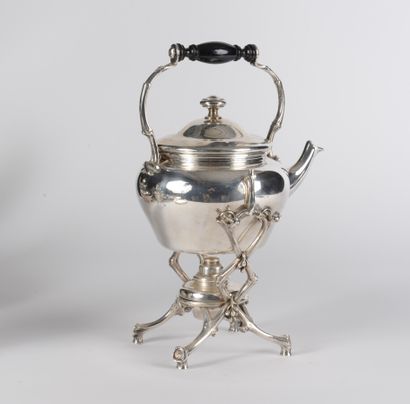 null Christofle, fontaine à thé en métal argenté de la fin du XIXème siècle, le support...