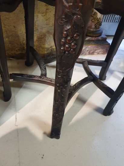 null Table en bois sculpté

Indochine, XXème siècle

Hexagonale, les bandeaux et...