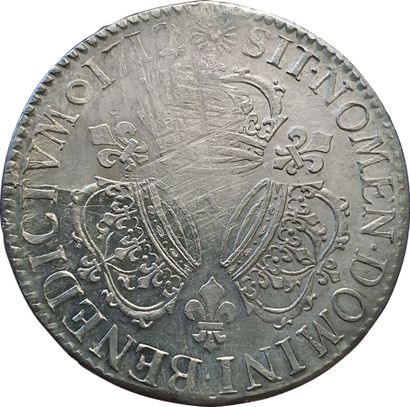 null Louis XIV. Ecu aux trois couronnes. 1712 K. Bordeaux. 30,40grs. Gad.229 ( R3...