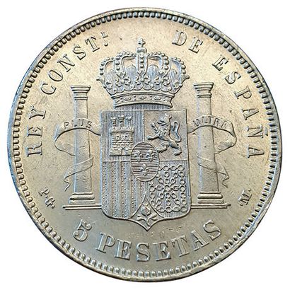 null Alfonso XIII. 5 Pesetas 1892 (92). Km.700. SUP
