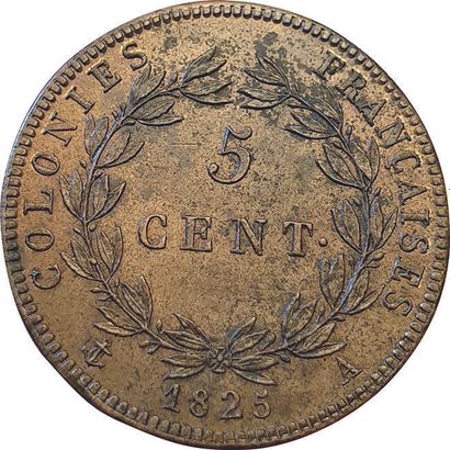 null Guyane et Sénégal. Colonies Générales. Charles X. 5 Centimes. 1825 A. Gad.C.298....