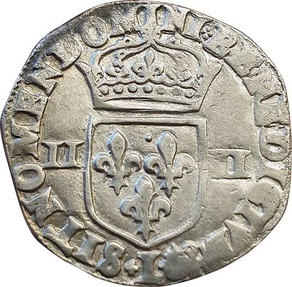 null Henri IV. 1589-1610. Quart d'écu 1590 L. Bayonne. 8,44grs. Sb.4686 (3ex.). ...