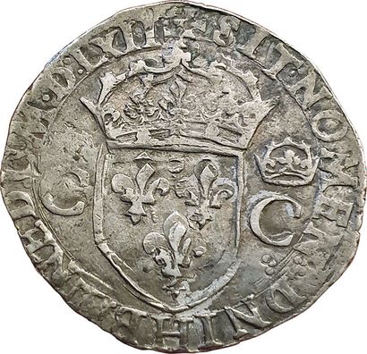 null Charles IX. 1560-1574. Teston 2e type. 1562 H. La Rochelle. 9,35grs. Dy.1064....