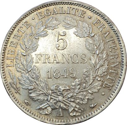 null 5 Francs Cérès 1849 A. Paris. F.327/1. SUP