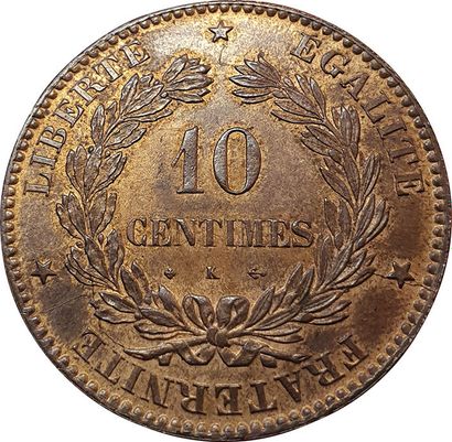 null 10 Centimes Cérès 1872 K. Bordeaux. F.135/9. SUP à SPL