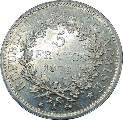 null 5 Francs Hercule 1872 A. Paris. F.334/6. SUP à SPL