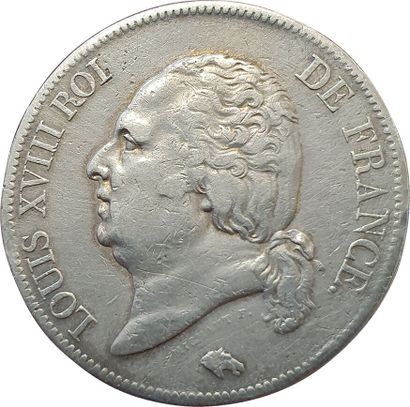 null 5 Francs 1819 A. Paris. Frappe médaille ! Em331. Très rare! TTB