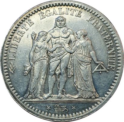 null 5 Francs Hercule 1872 A. Paris. F.334/6. SUP à SPL