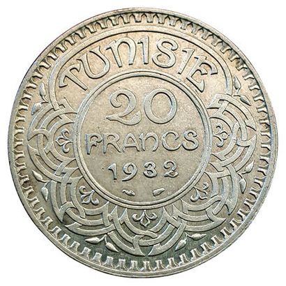 null Tunisie. 20 Francs 1932. Gad.C.360. 20000 ex. SUP
