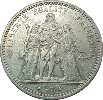 null 5 Francs Hercule 1871 A. Paris. F.334/2. TTB+