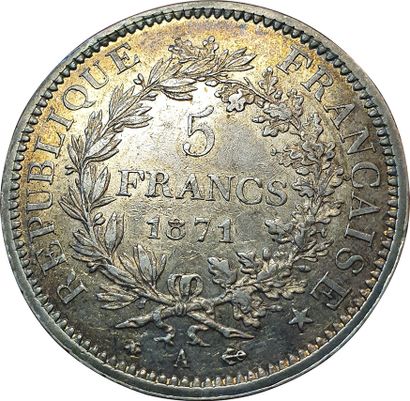 null 5 Francs Hercule 1871 A. Paris. F.334/2. SUP