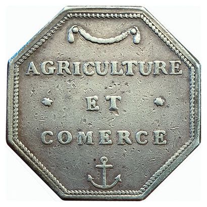 null Guyane. Jeton de la Compagnie de la Guyane. Agriculture et Commerce. ND (1774-1793)....