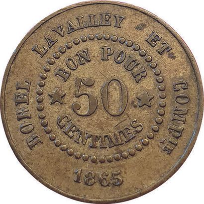 null Egypte. Canal de Suez. Monnaie de Nécessité : 50 Centimes Borel Lavalley et...
