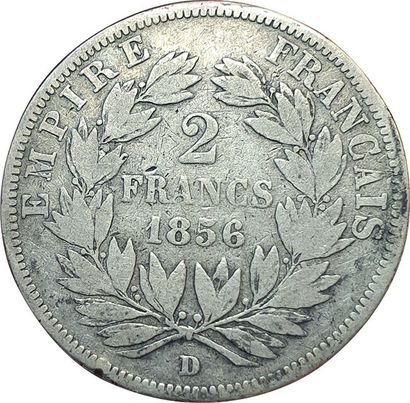 null 2 Francs 1856 D. Lyon. F.262/8. 288694 ex. Rare ! B+