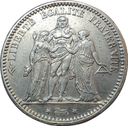 null 5 Francs Hercule 1870 A. Paris. F.334/1. TTB+