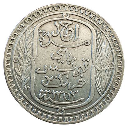 null Tunisie. 20 Francs 1934. Gad.C.362. 9500 ex. TTB+