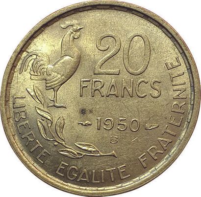 null 20 Francs Guiraud 1950 B. Signature GEORGES GUIRAUD. Queue à 4 faucilles. F.401/3....