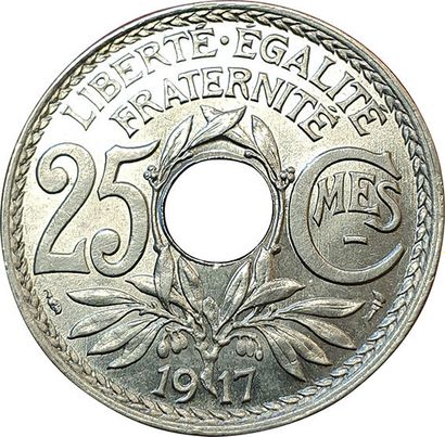null 25 Centimes Lindauer 1917. Cts Soulignés. F.170/5. 65038 ex. SPL à FDC