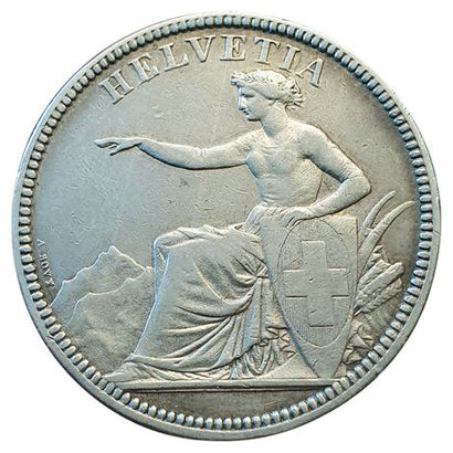 null 5 Francs 1874 B. Sans point. Km.11. TTB