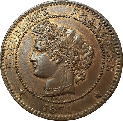 null 10 Centimes Cérès 1871 A. Paris. F.135/5. SUP à SPL