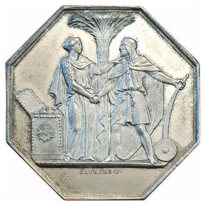 null Algérie. 2e Empire (1852-1870). Banque de l'Algérie. ND. Par F. Gayrard. Argent....