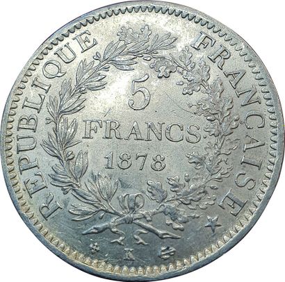 null 5 Francs Hercule 1878 K. Bordeaux. F.334/23. SUP