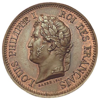 null Essai de 5 centimes, refonte des monnaies de cuivre.1840 Paris. 4,98grs. Maz.1148....
