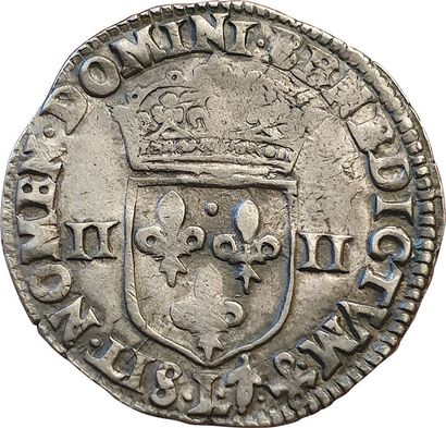 null Henri IV. Quart d'écu 1603 L. Bayonne. 9,7grs. Sb.4686. TTB