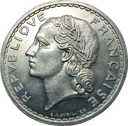 null 5 Francs Lavrillier 1937. Nickel. F.336/6. SUP