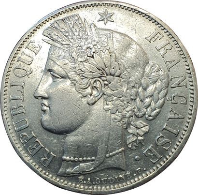 null 5 Francs Cérès 1849 BB. Strasbourg. F.327/3. TTB+