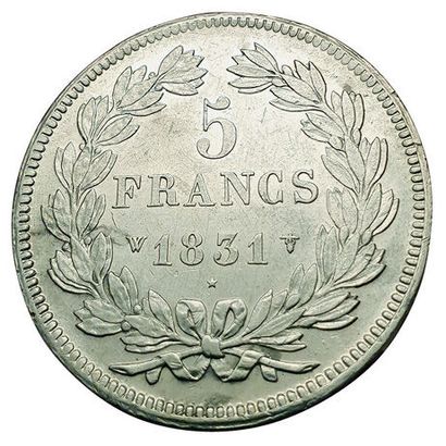 null 5 Francs tête laurée 1er type. 1831 W. Lille. Tr. En relief. F.320/13. TTB+...
