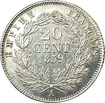 null 20 Centimes 1859 A. Paris. F.148/12. SUP à SPL