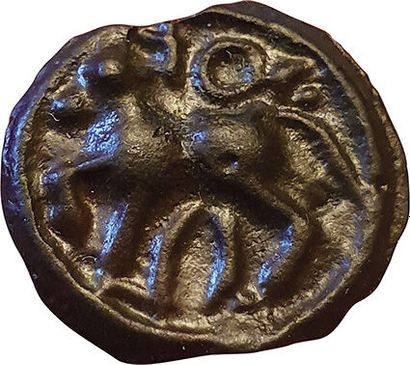 null Sequanes. 1st century B.C. TOC potin with horse. 3,15grs. D.T 3254. TB+/SUP