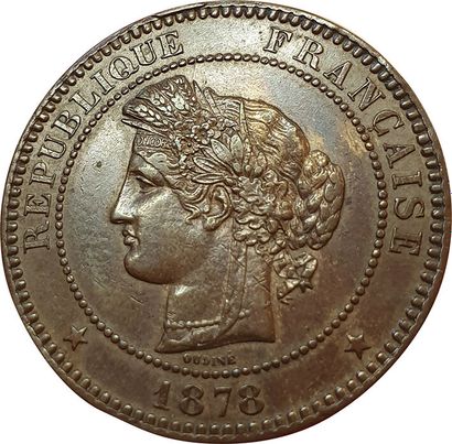 null 10 Centimes Cérès 1878 A. Paris. F.135.20. 150000 ex. Rare. TTB+