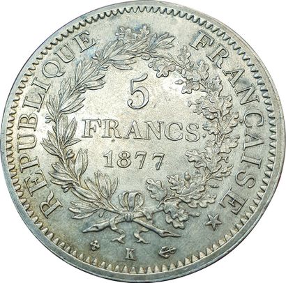 null 5 Francs Hercules 1877 K. Bordeaux. F.334/20. SUP