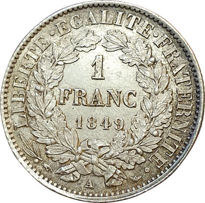null 1 Francs Cérès 1849 A. Paris. F.211/1. SUP à SPL