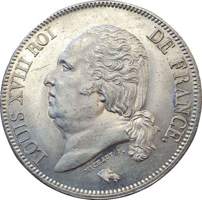 null 5 Francs au buste nu. 1824 L. Bayonne. F.309/92. SUP
