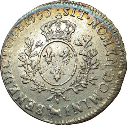 null Louis XV. Ecu de Béarn au bandeau. 1753. Pau. 29,12grs. Gad.322a (R2). 114636...